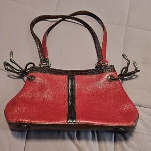 Brighton Red and Brown Shoulder Bag